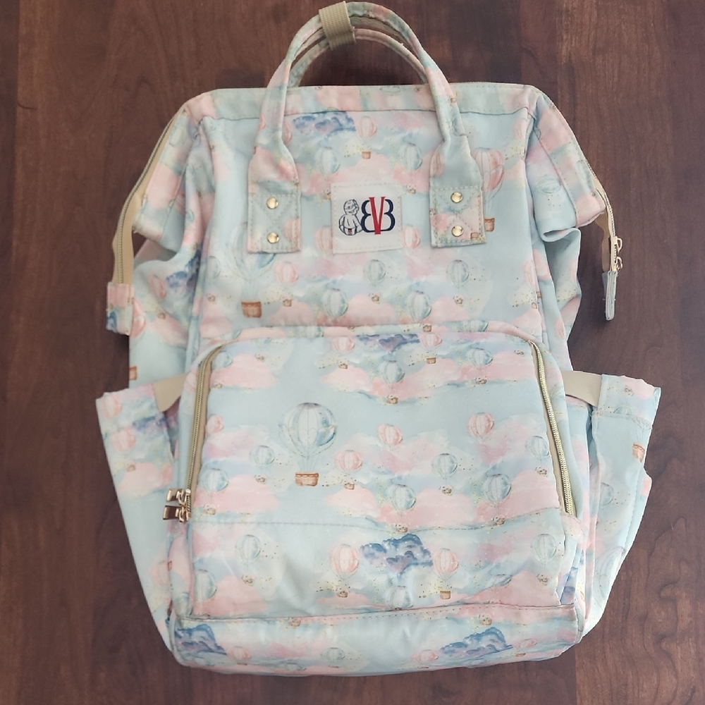 Pastel Diaper/Backpack With Pastel Print